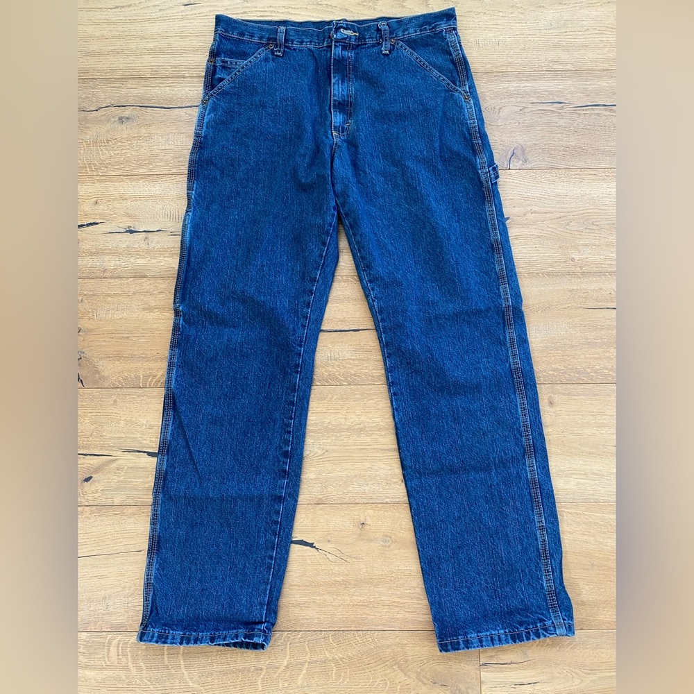 WRANGLER men’s five star premium carpenter jeans dark vintage 33x32